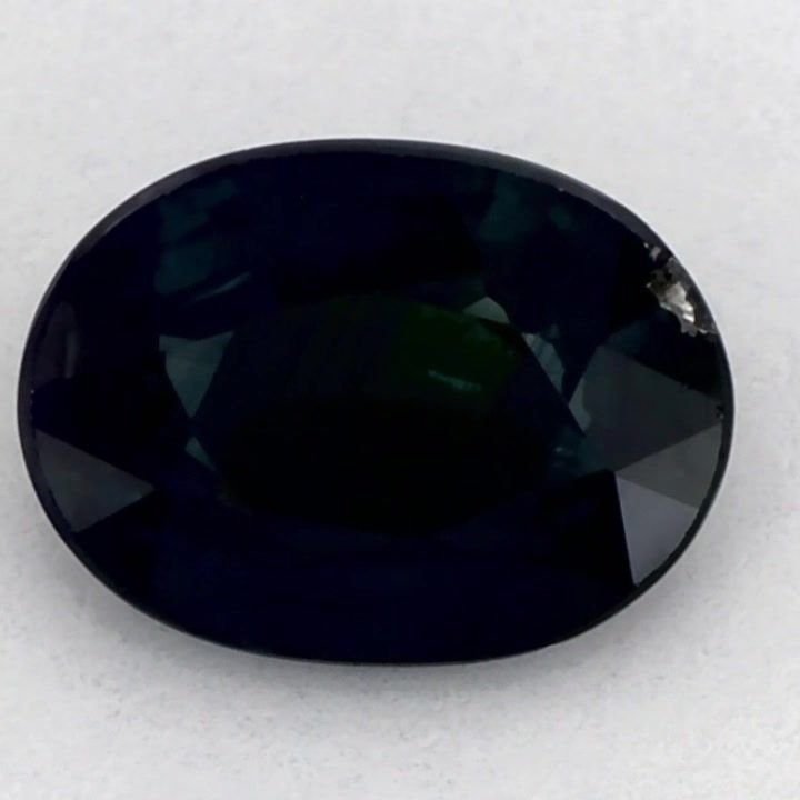 0.98 Carat Green Oval Sapphire