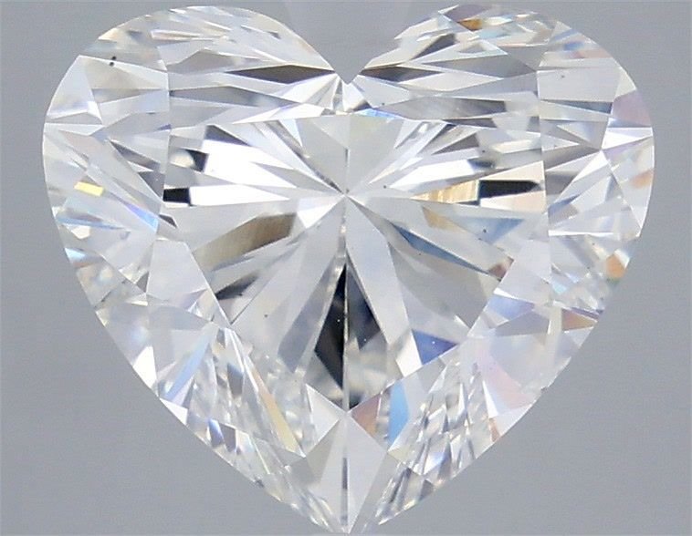 5.08ct F VS2 Rare Carat Ideal Cut Heart Lab Grown Diamond