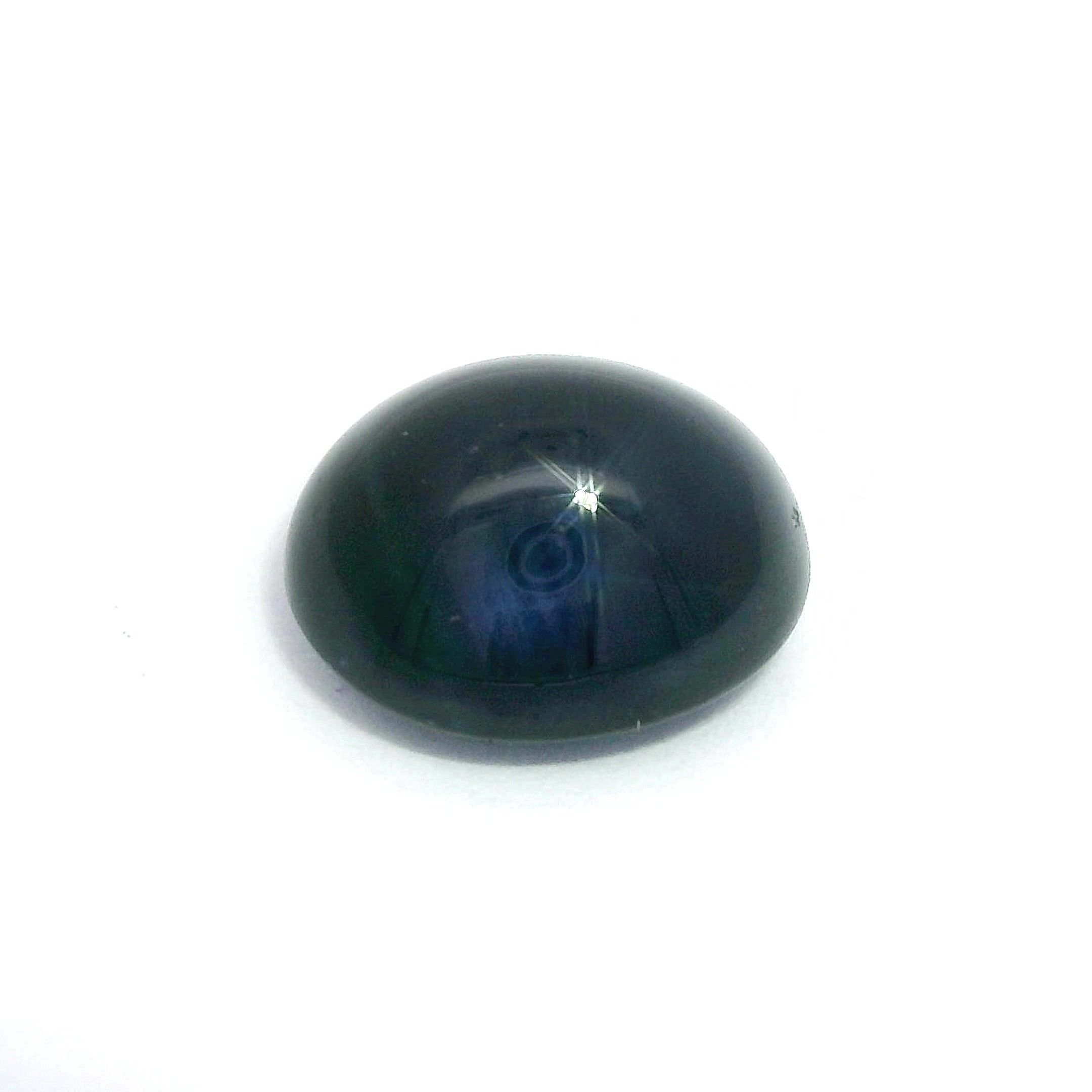 5.29 Carat Deep Blue Oval Sapphire