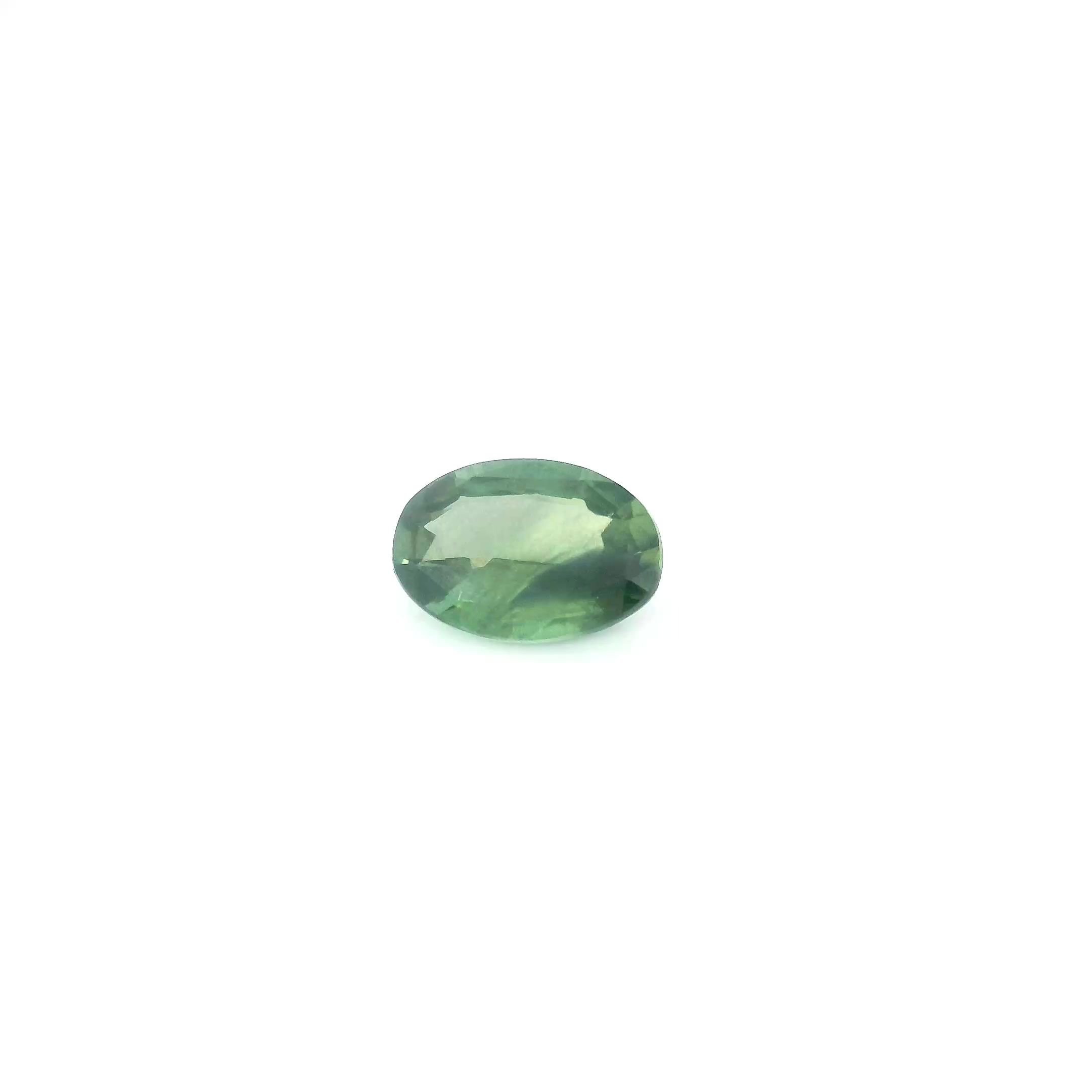 0.63 Carat Green Oval Sapphire