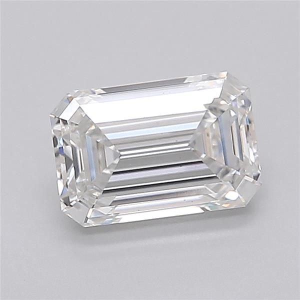 1.55ct F VS2 Rare Carat Ideal Cut Emerald Lab Grown Diamond
