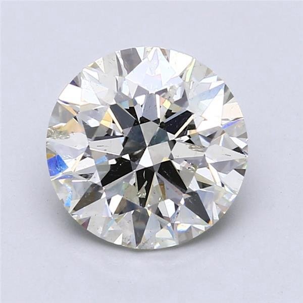 2.70ct J SI2 Rare Carat Ideal Cut Round Diamond