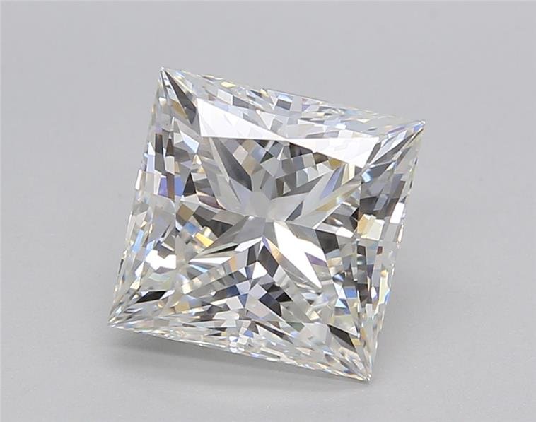 3.01ct F VVS2 Rare Carat Ideal Cut Princess Lab Grown Diamond