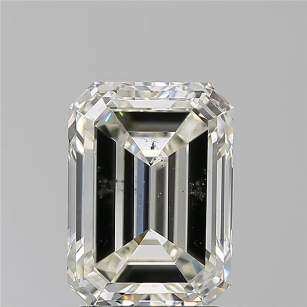 3.01ct K SI1 Rare Carat Ideal Cut Emerald Diamond