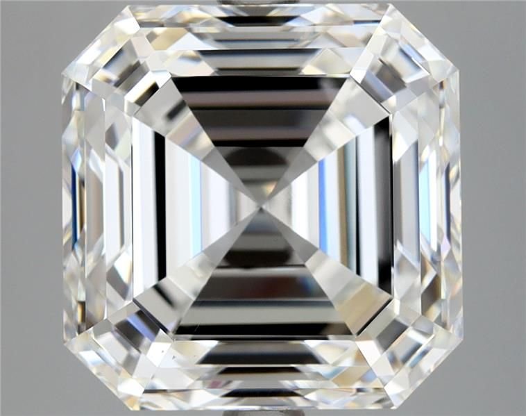 6.03ct F VS2 Rare Carat Ideal Cut Asscher Diamond
