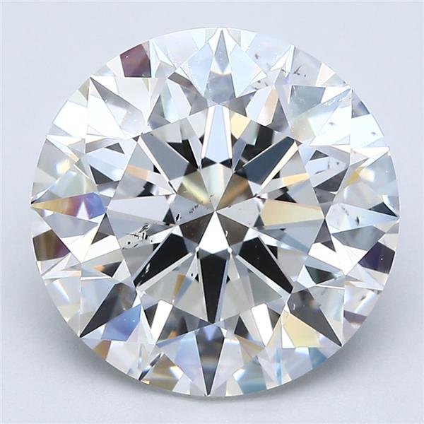 5.02ct F SI1 Rare Carat Ideal Cut Round Diamond