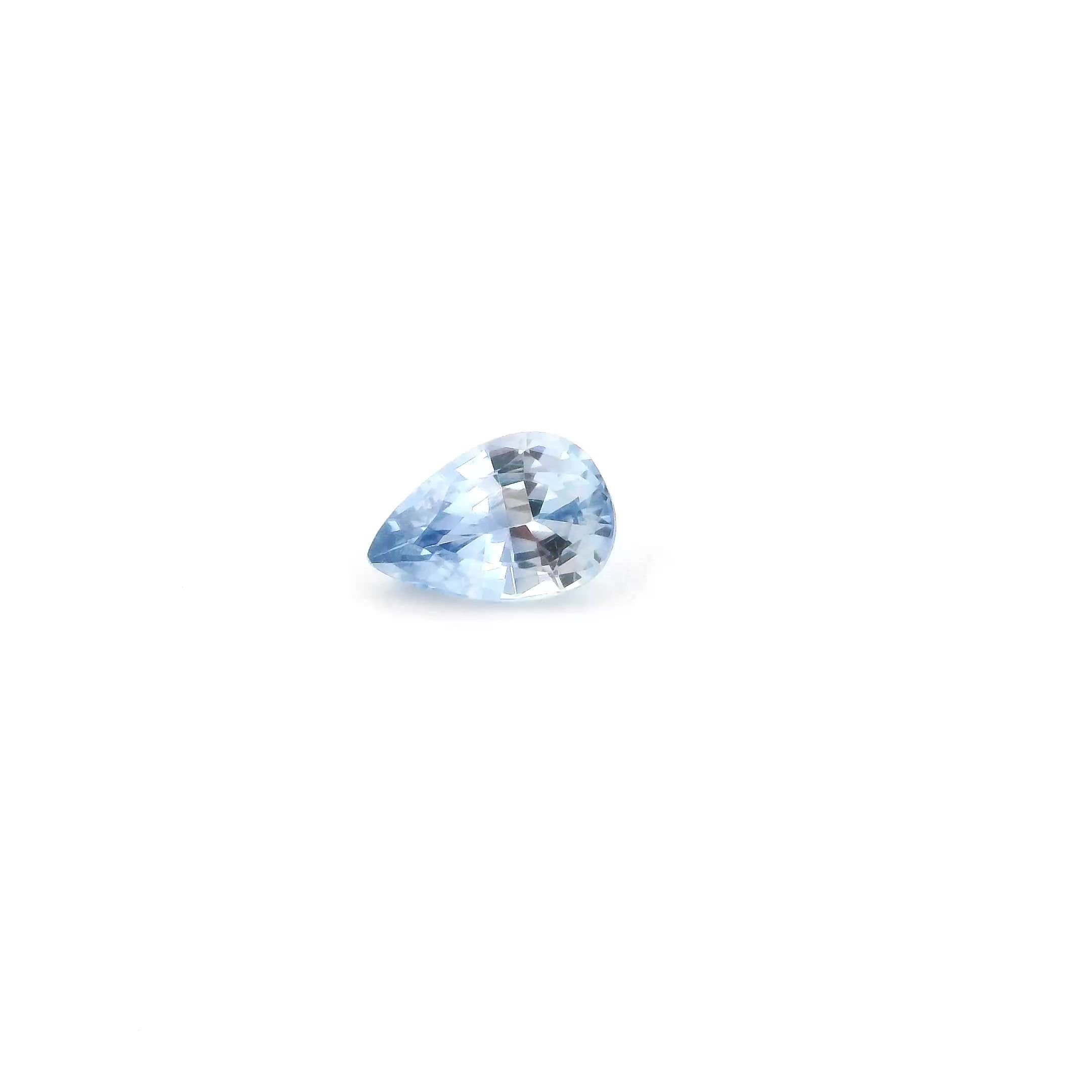 0.49 Carat Light Blue Pear Sapphire