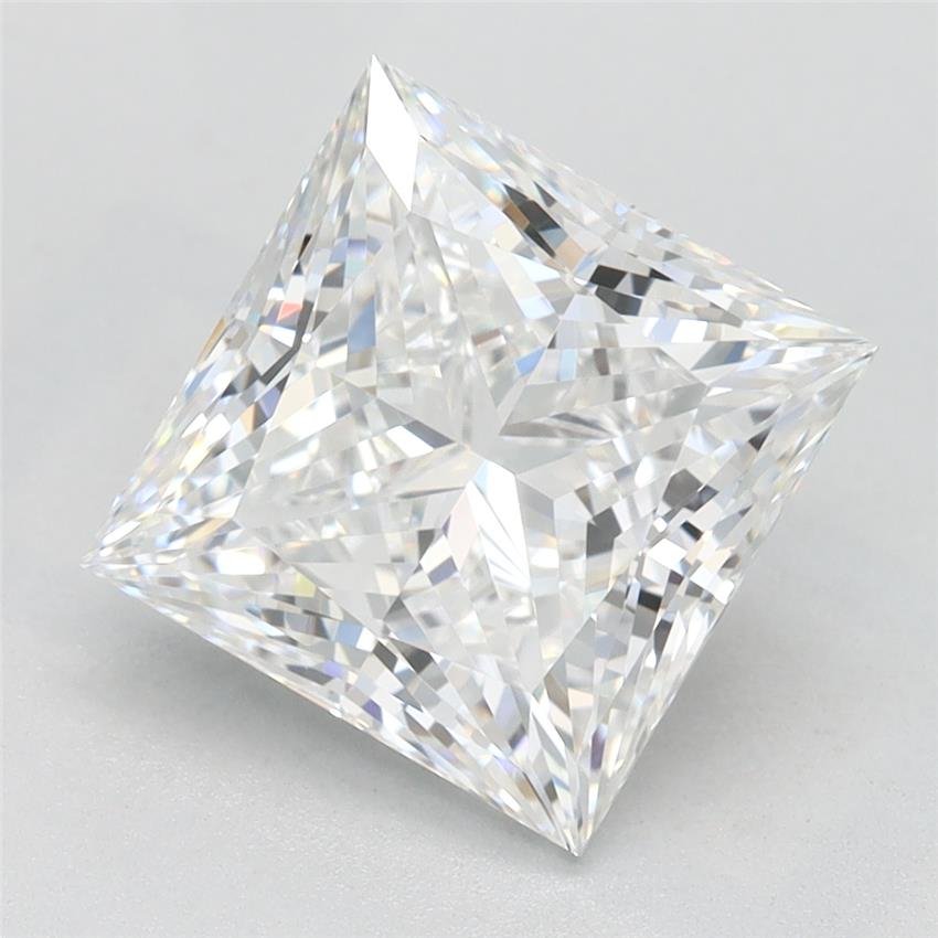 3.21ct E VVS2 Rare Carat Ideal Cut Princess Lab Grown Diamond