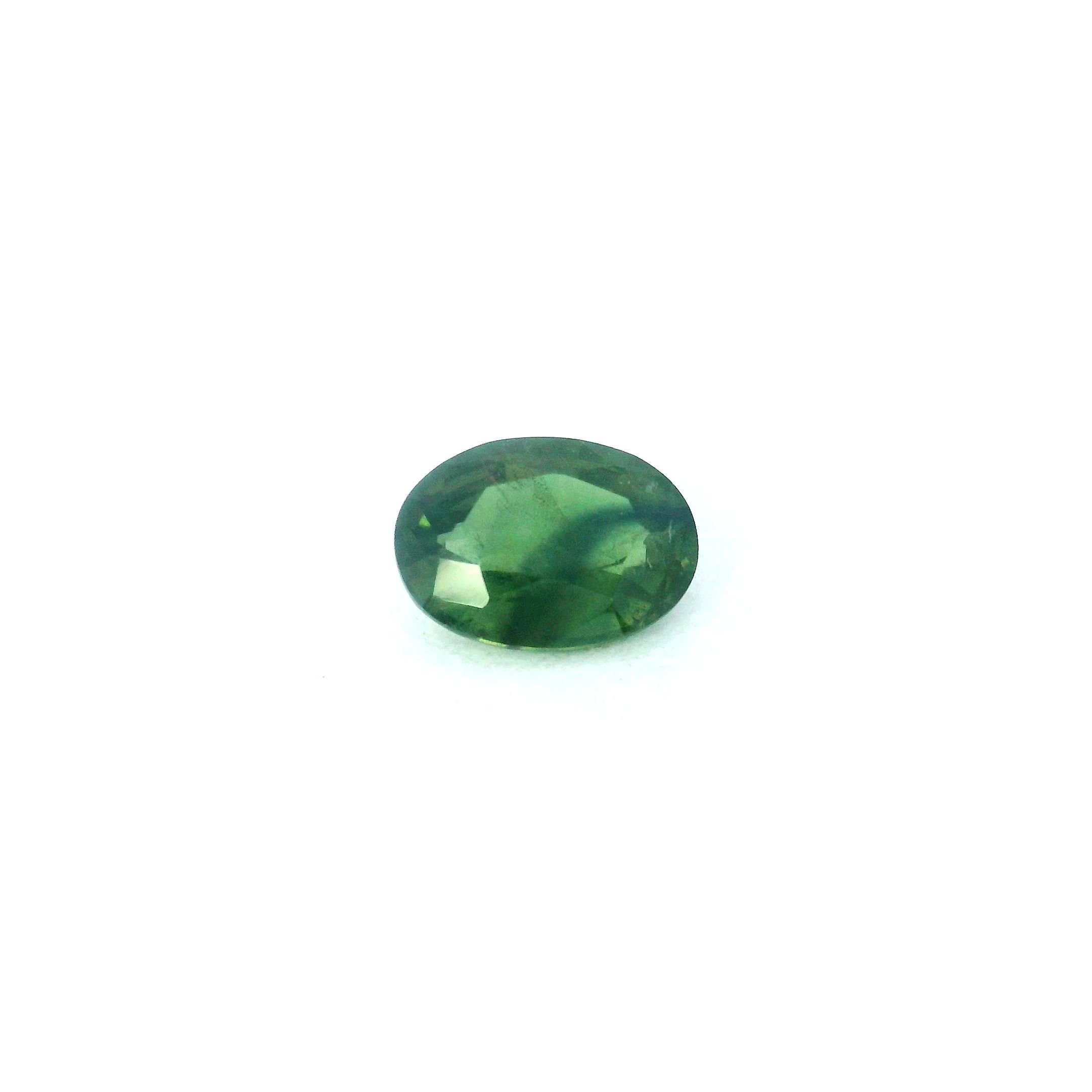 0.94 Carat Green Oval Sapphire