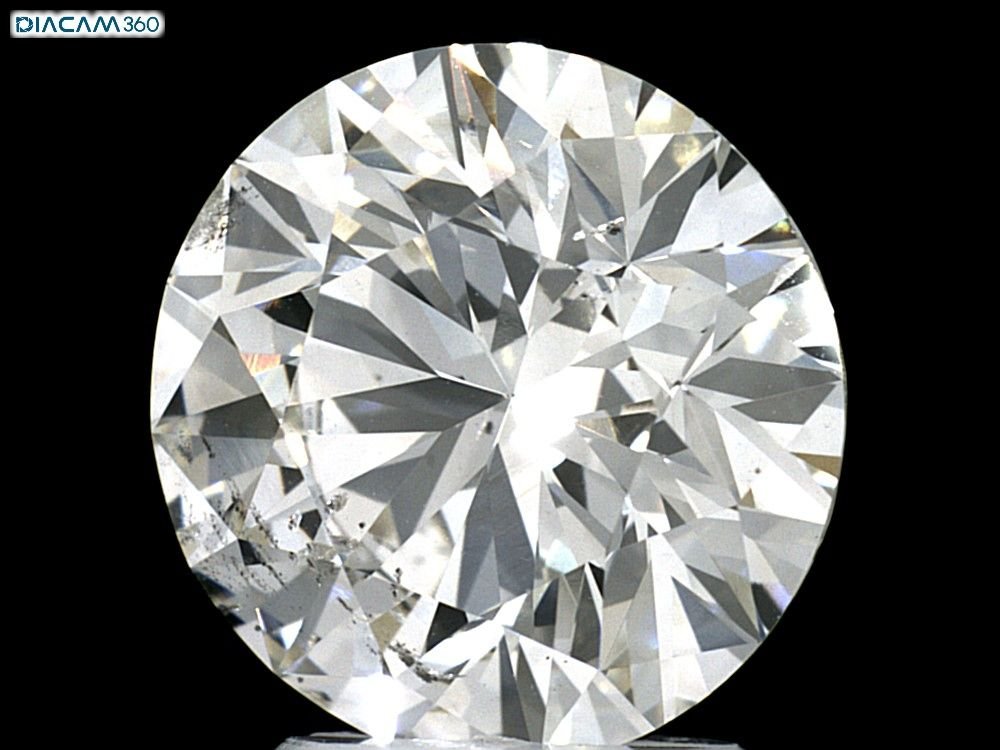 3.29ct K SI2 Rare Carat Ideal Cut Round Diamond