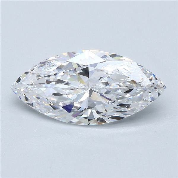 3.01ct D VS2 Rare Carat Ideal Cut Marquise Diamond