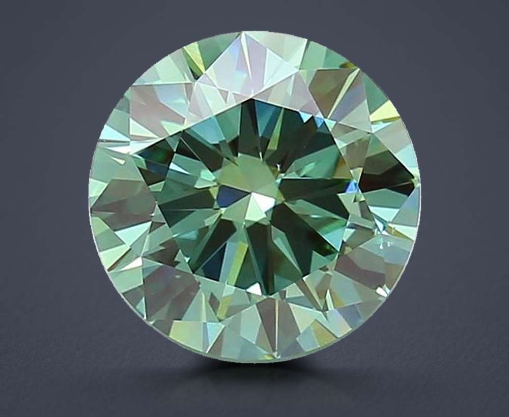 4.01 Ct. Fancy Vivid Green Round Lab Diamond