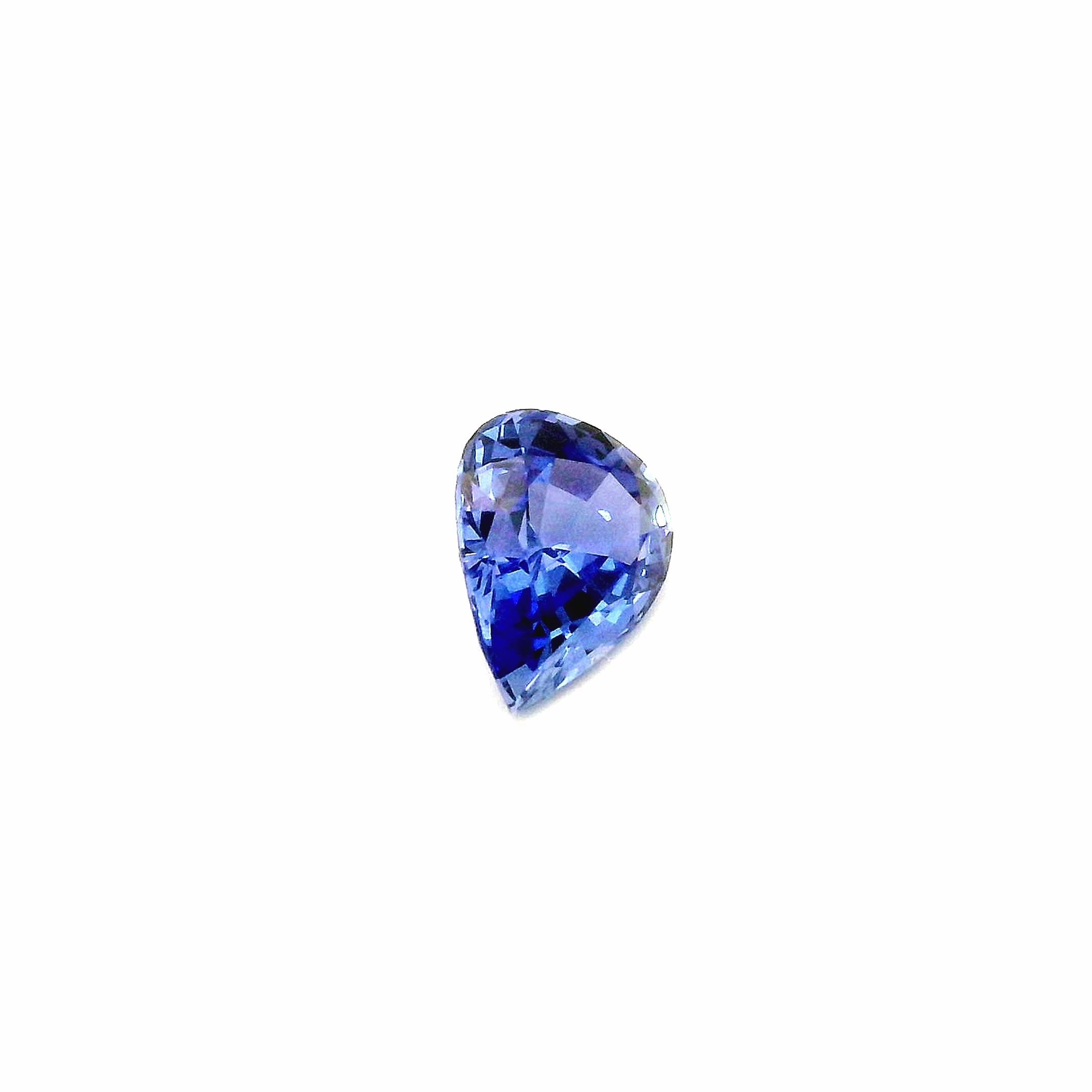 1.40 Carat Blue Pear Sapphire