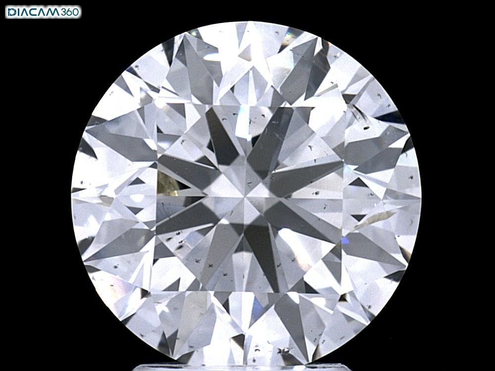 4.04ct K SI2 Rare Carat Ideal Cut Round Diamond