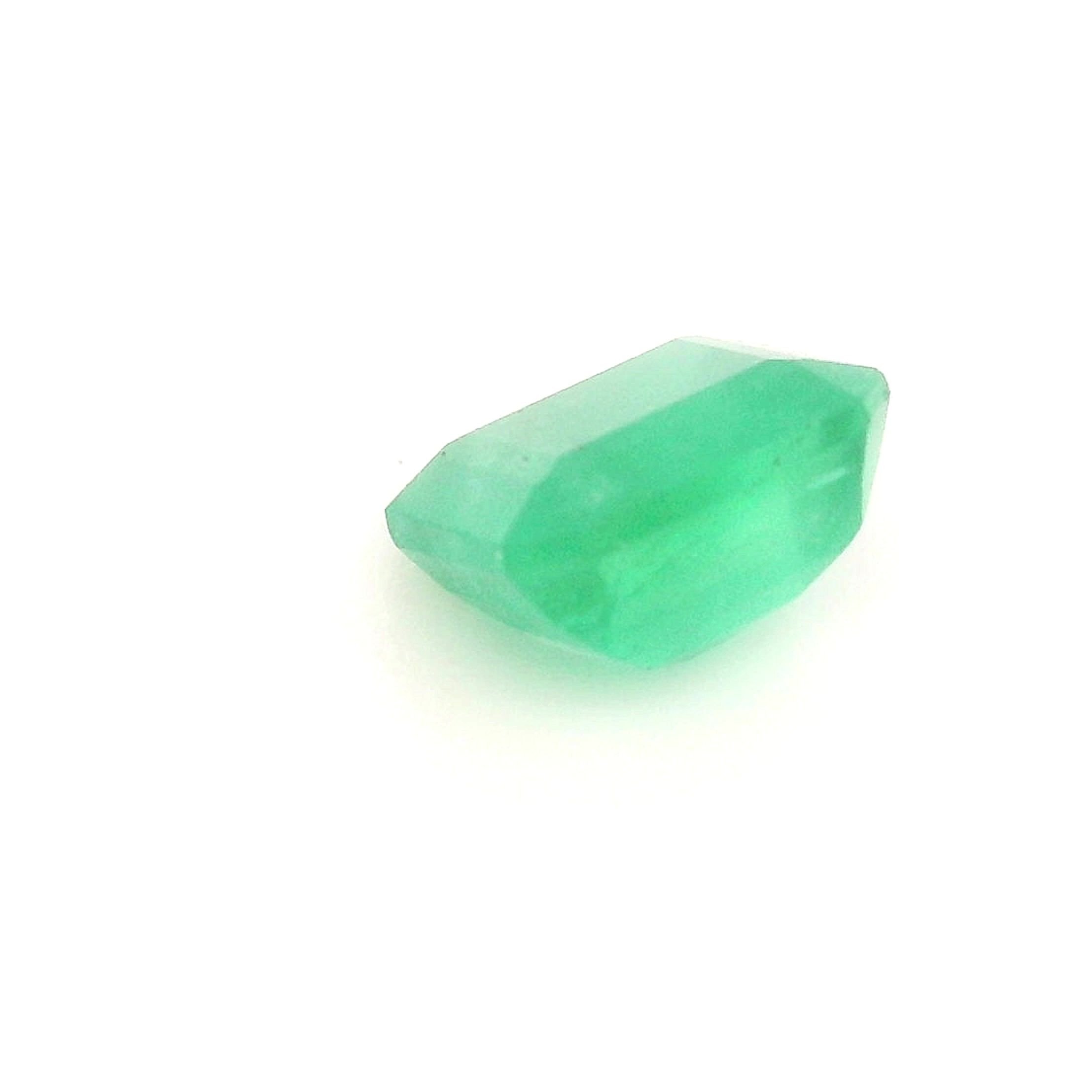 0.64 Carat Green Emerald-Cut Emerald