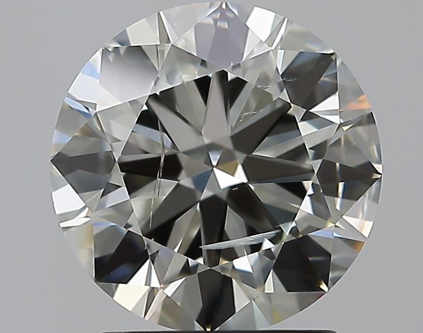 2.01ct K SI2 Rare Carat Ideal Cut Round Diamond