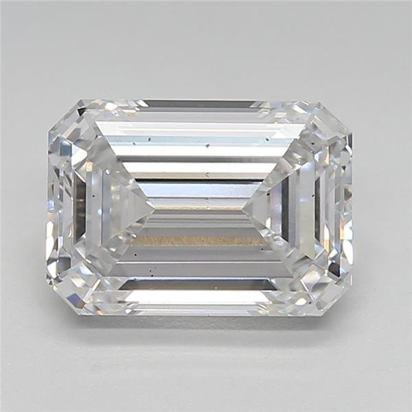 2.76ct E SI1 Rare Carat Ideal Cut Emerald Lab Grown Diamond