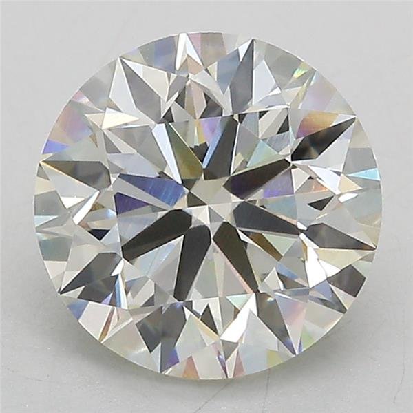 3.25ct J VVS2 Excellent Cut Round Lab Grown Diamond