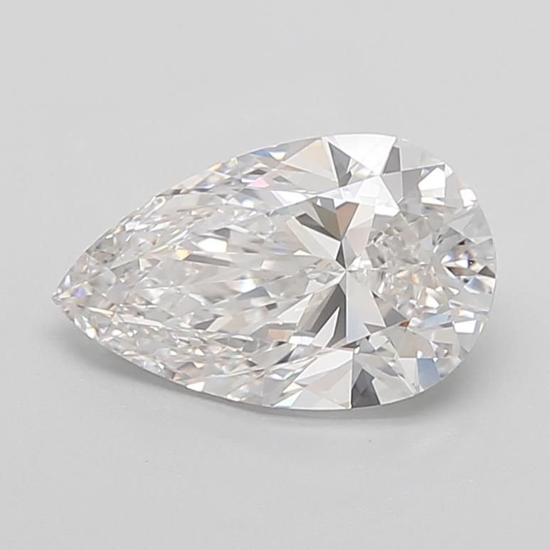 3.51ct F VVS2 Rare Carat Ideal Cut Pear Lab Grown Diamond