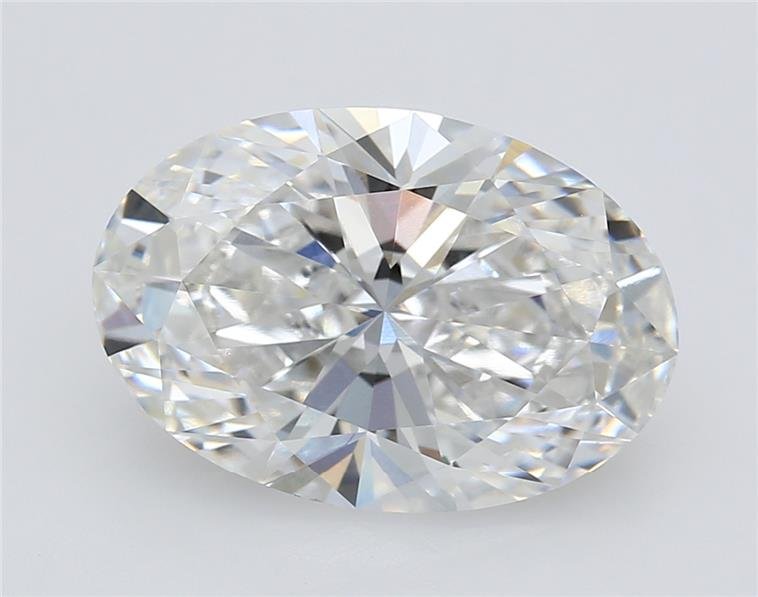 4.06ct F VVS2 Rare Carat Ideal Cut Oval Lab Grown Diamond