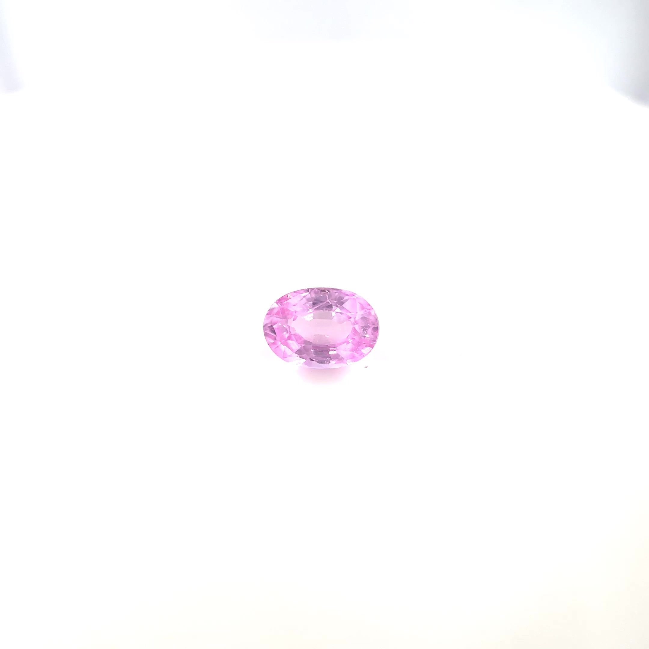 0.67 Carat Pink Oval Sapphire