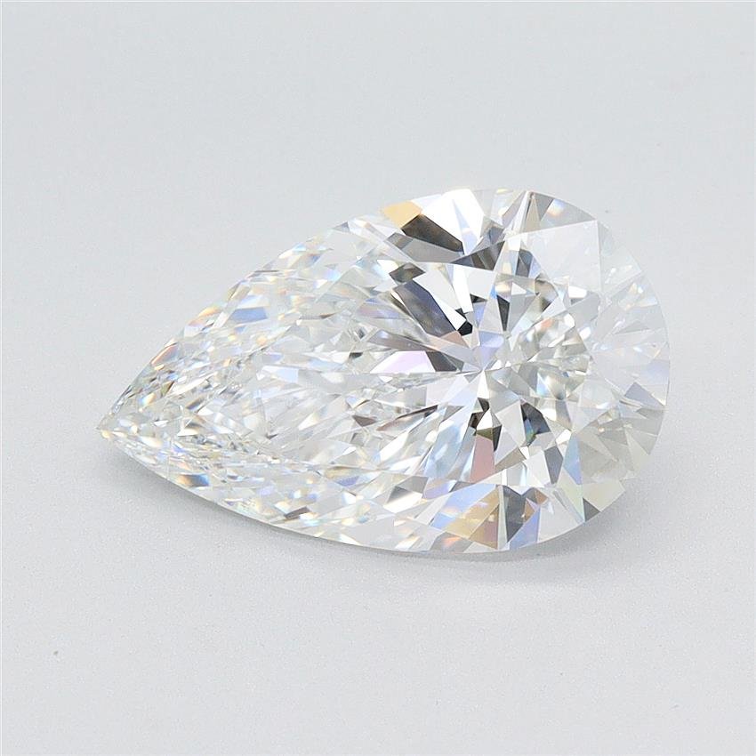 3.01ct E VS2 Rare Carat Ideal Cut Pear Lab Grown Diamond