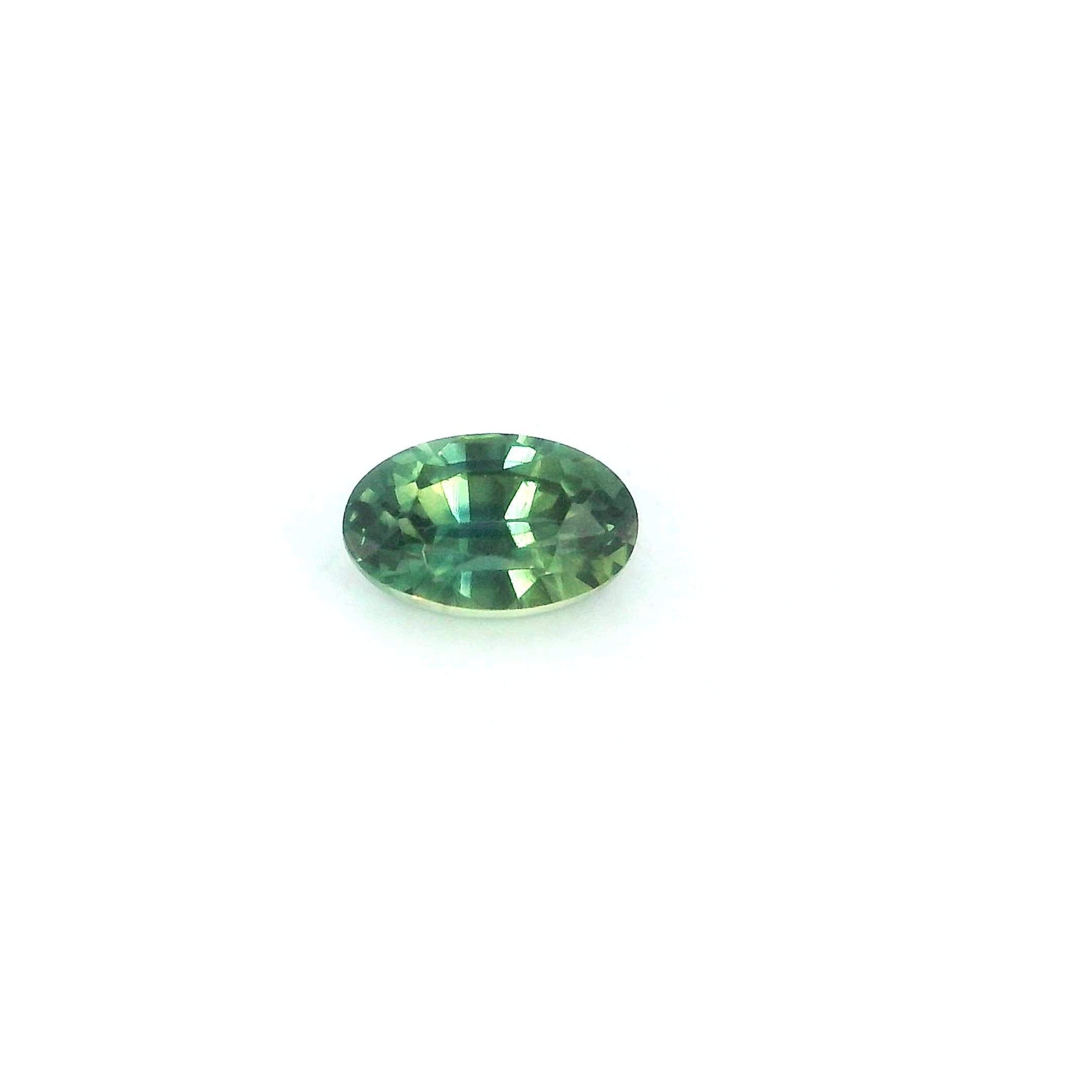 0.44 Carat Green Oval Sapphire