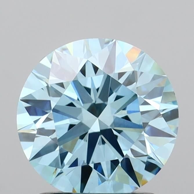 1.52 Ct. Fancy Vivid Blue Round Lab Diamond