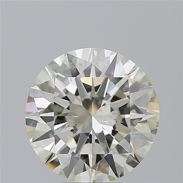 5.01ct K SI2 Rare Carat Ideal Cut Round Diamond