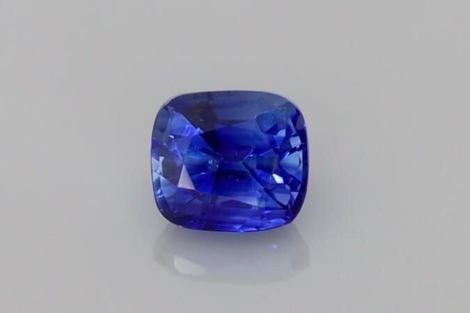 0.52 Carat Vivid Blue Cushion Sapphire