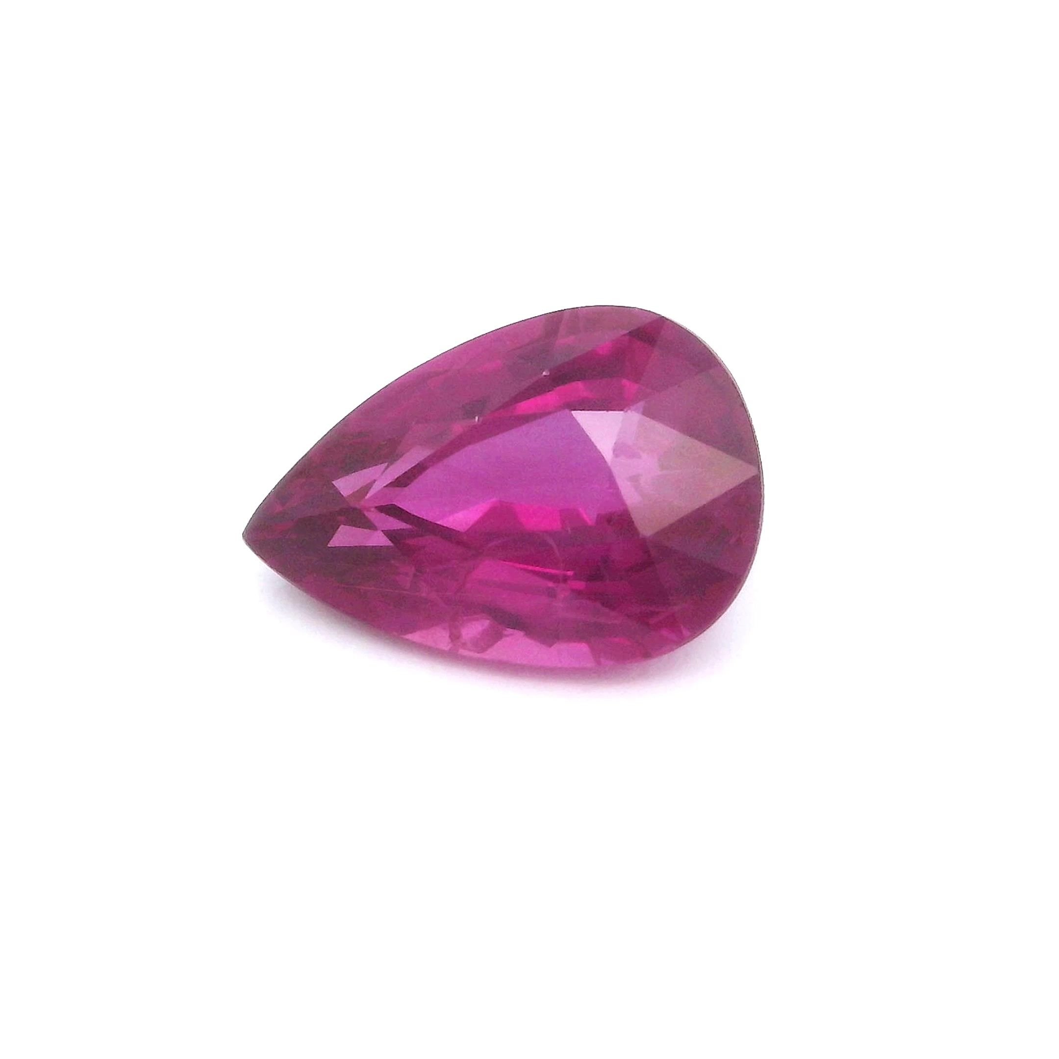 2.09 Carat Pink Pear Sapphire