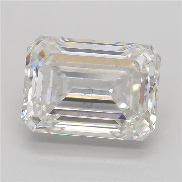 4.60ct G SI1 Rare Carat Ideal Cut Emerald Lab Grown Diamond