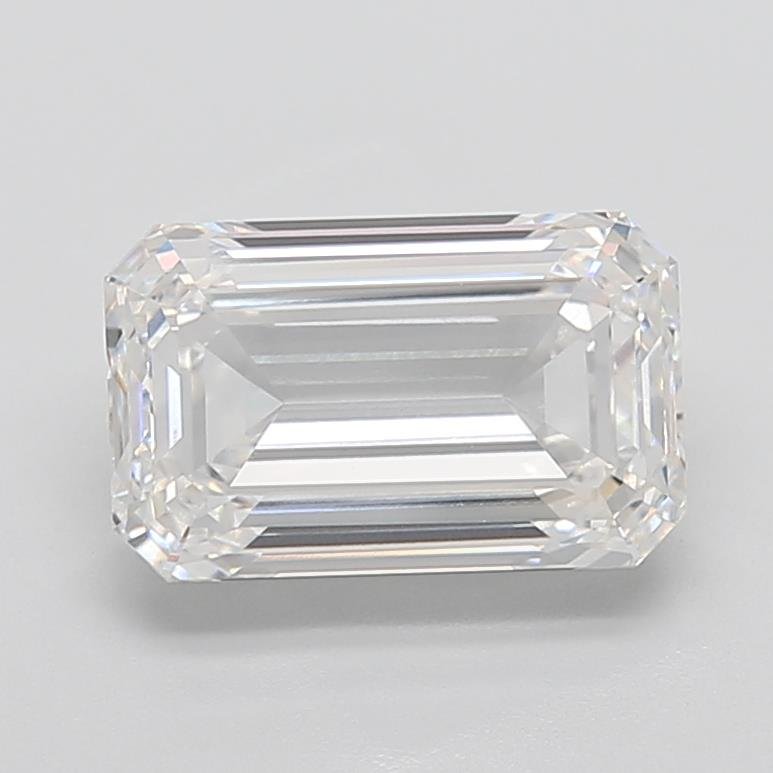 6.03ct E VVS2 Rare Carat Ideal Cut Emerald Lab Grown Diamond