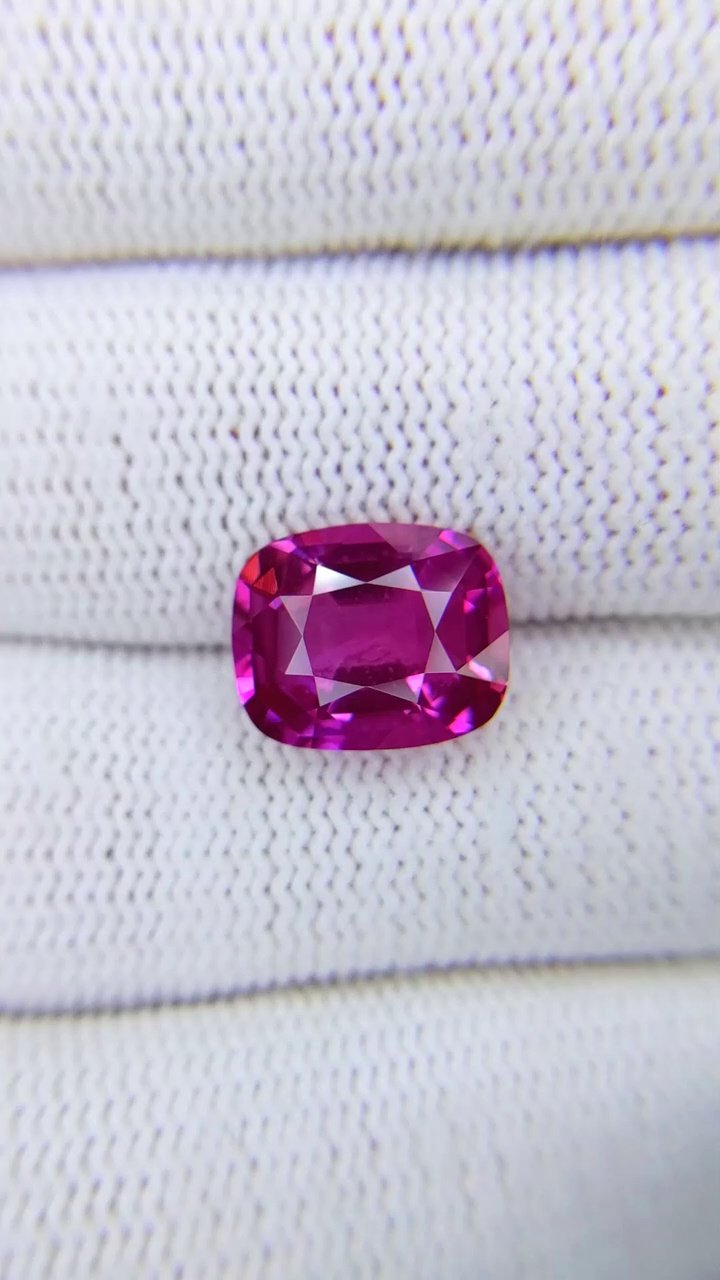 6.06 Carat Pink Cushion Sapphire