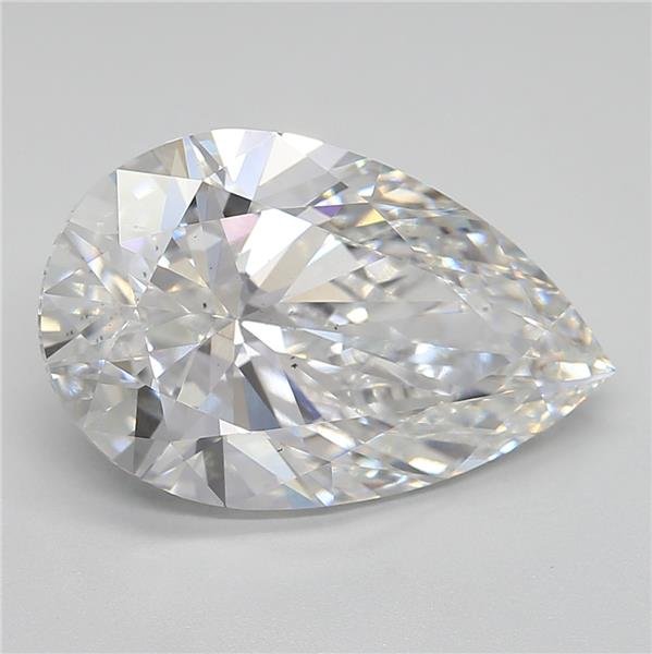 6.03ct F VS2 Rare Carat Ideal Cut Pear Lab Grown Diamond