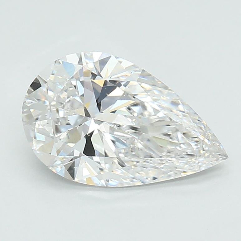 1.51ct D VS2 Rare Carat Ideal Cut Pear Lab Grown Diamond