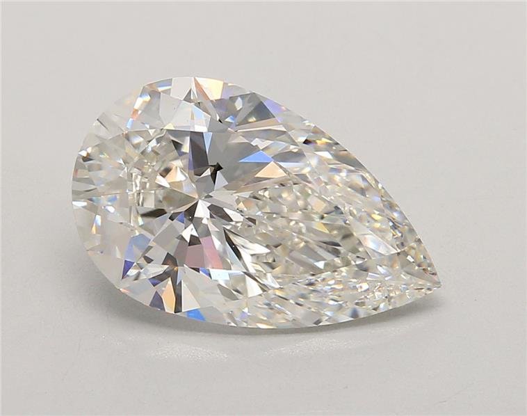 5.03ct F VS1 Rare Carat Ideal Cut Pear Lab Grown Diamond