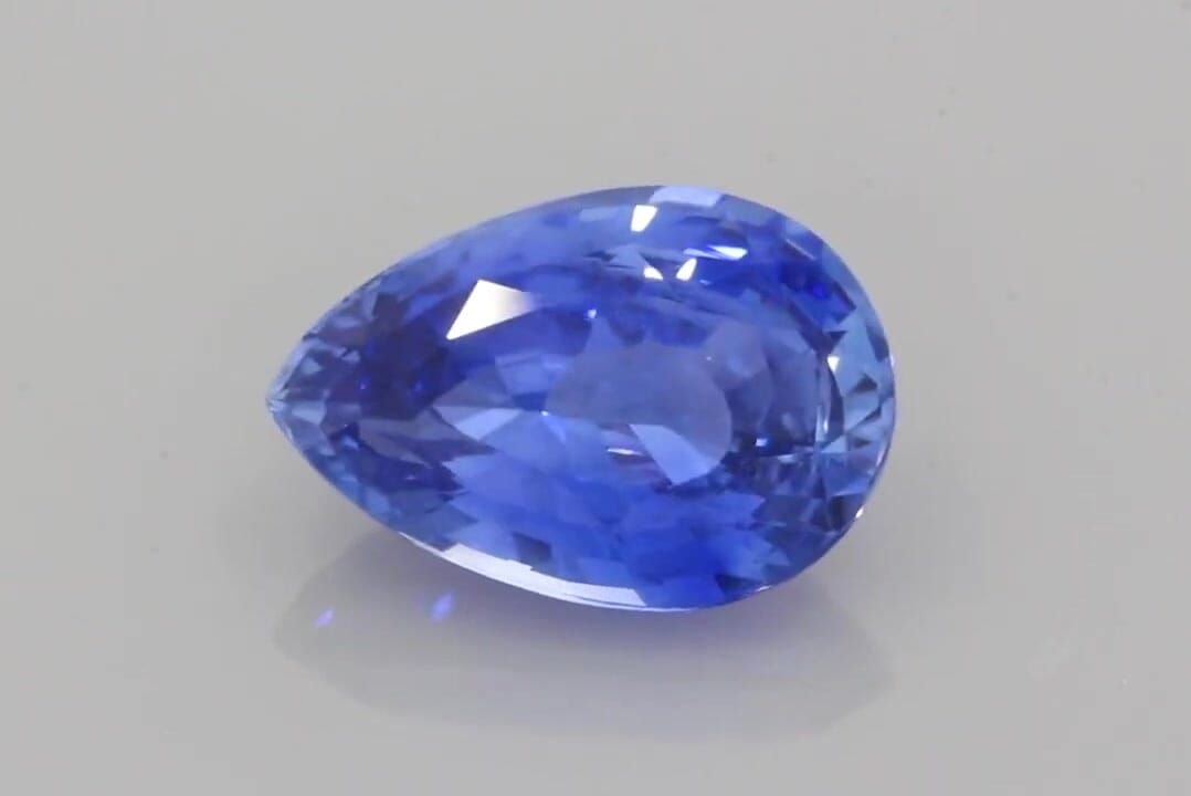 8.65 Carat Blue Pear Sapphire