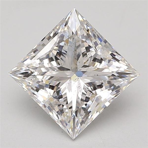 3.07ct F SI2 Rare Carat Ideal Cut Princess Lab Grown Diamond