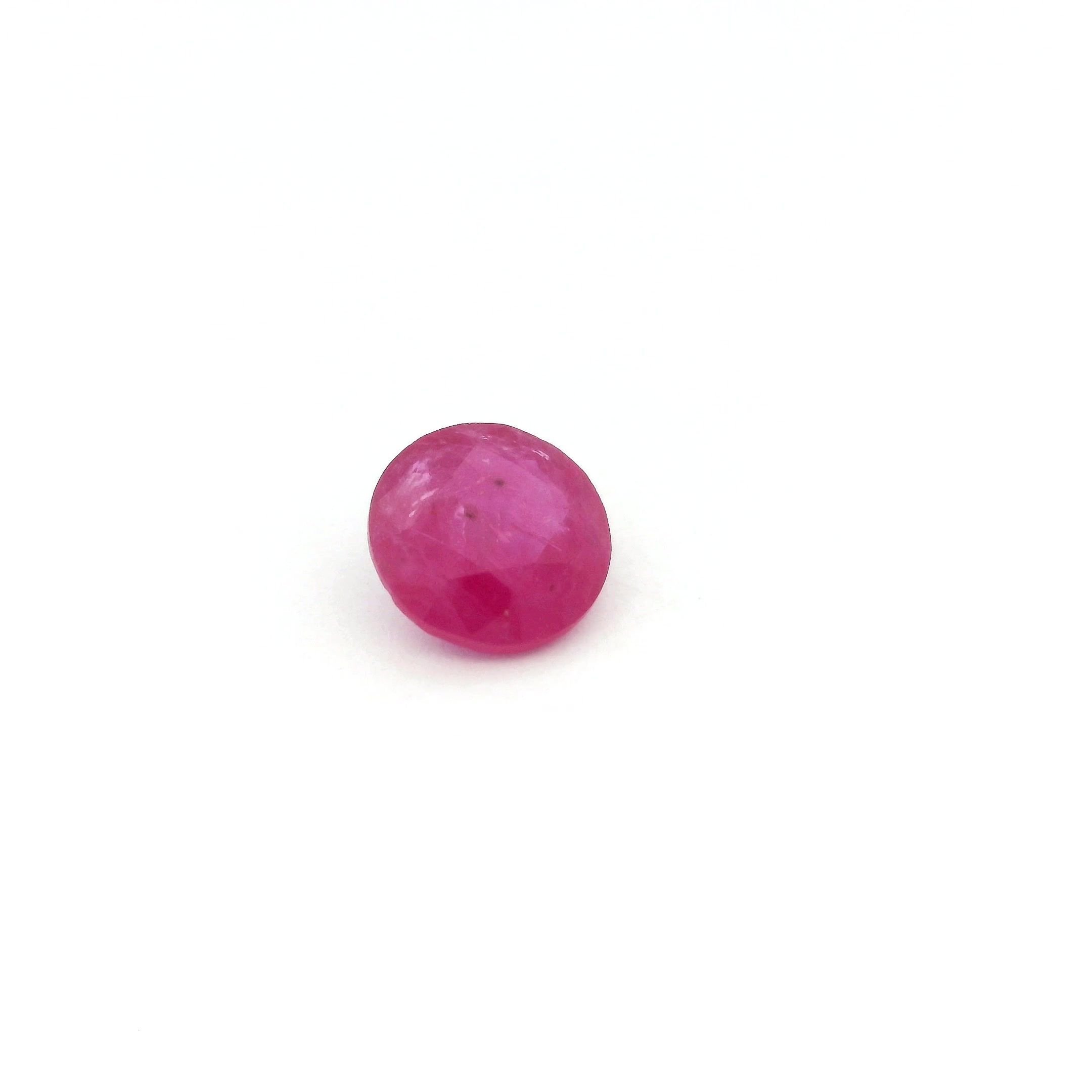 0.91 Carat Intense Red Round Ruby