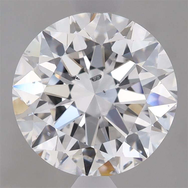 3.28ct E SI2 Excellent Cut Round Lab Grown Diamond