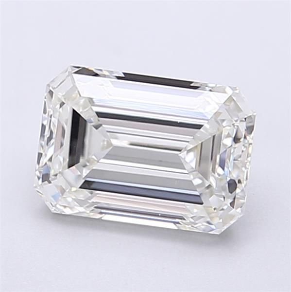 1.57ct F VVS2 Rare Carat Ideal Cut Emerald Lab Grown Diamond