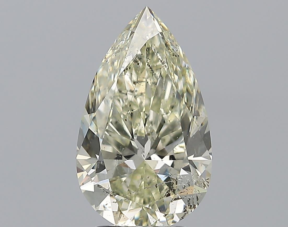 3.01ct K SI2 Rare Carat Ideal Cut Pear Diamond