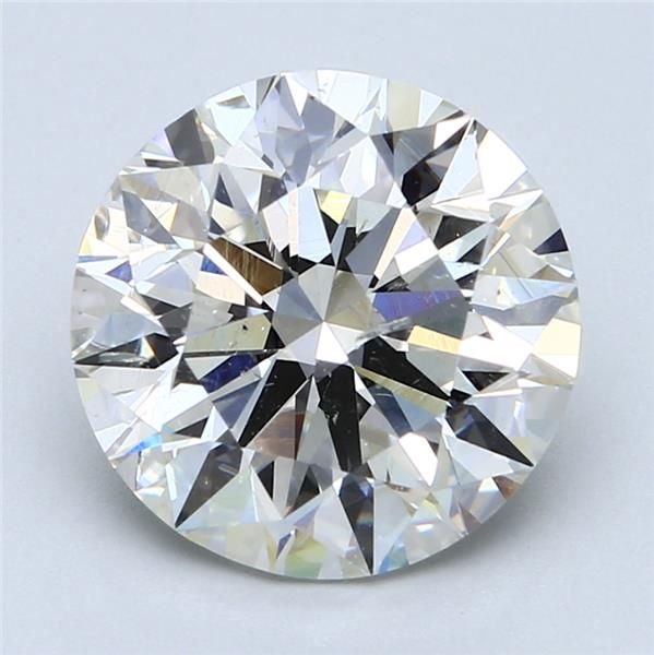 5.46ct I SI2 Rare Carat Ideal Cut Round Diamond