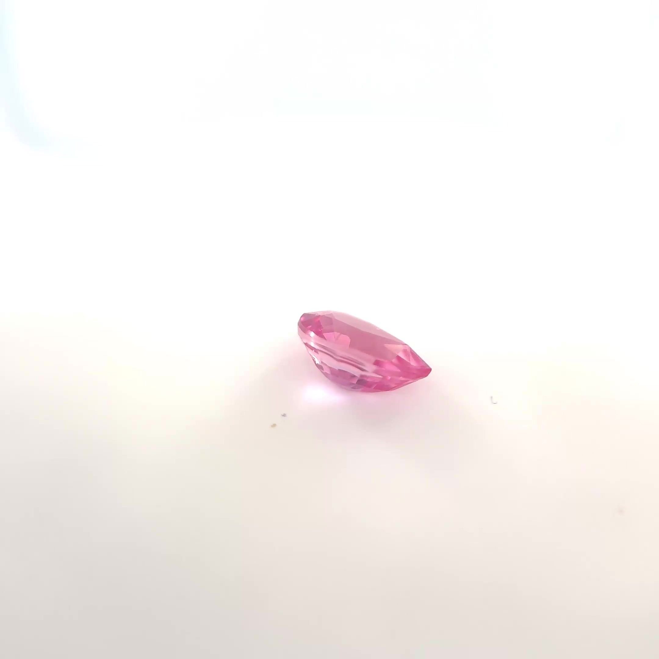 0.63 Carat Vivid Pink Pear Sapphire