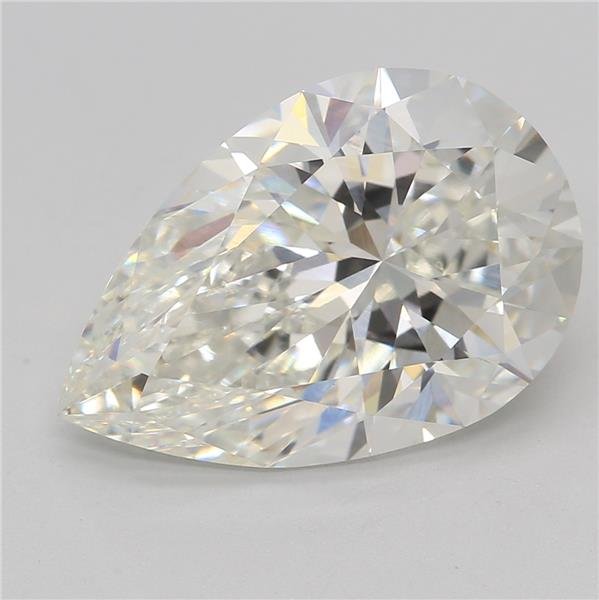 3.56ct H VVS2 Rare Carat Ideal Cut Pear Lab Grown Diamond