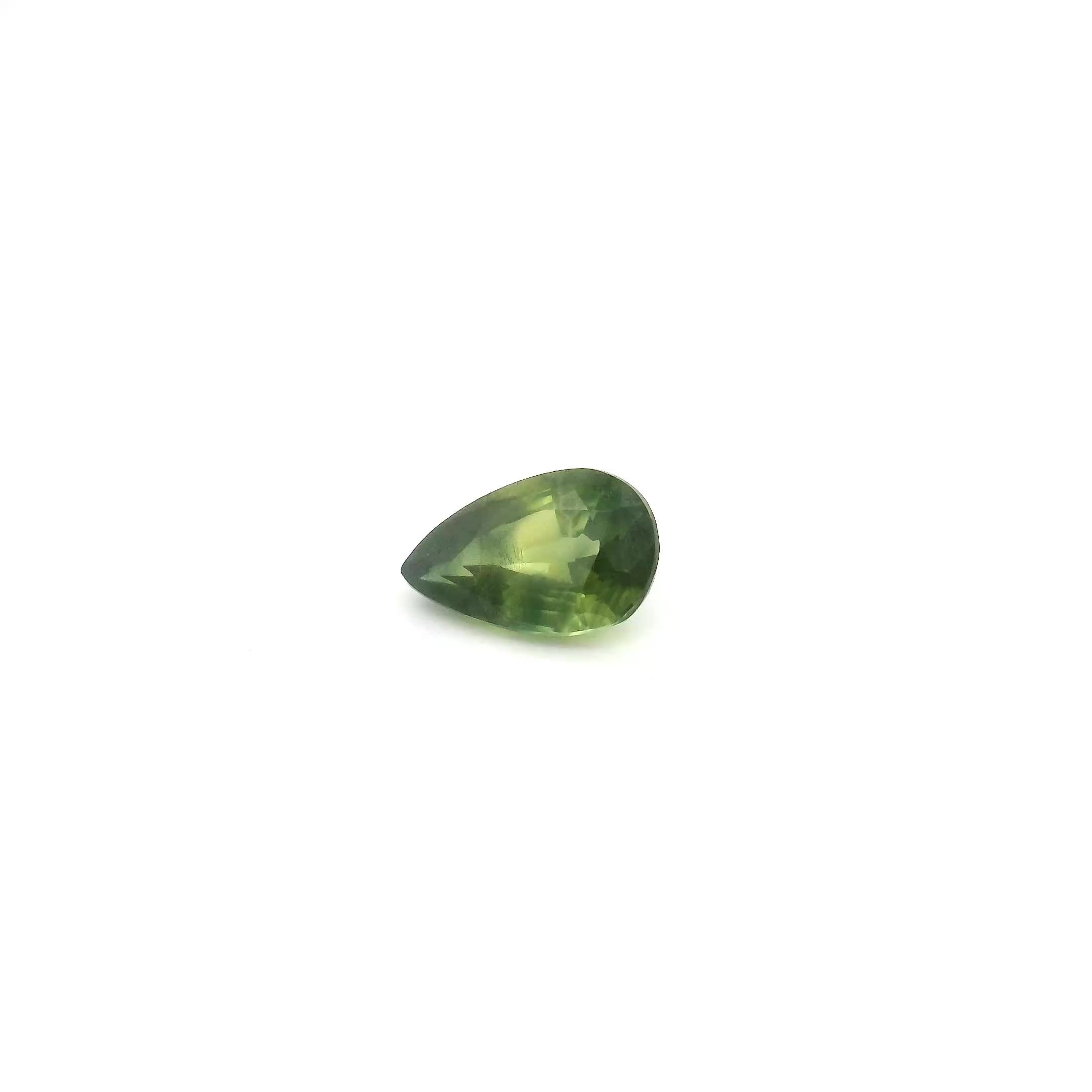 0.55 Carat Green Pear Sapphire