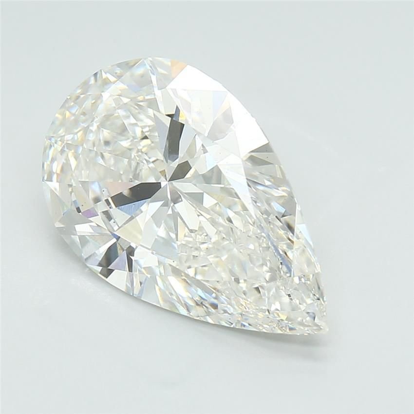 4.54ct F VS2 Rare Carat Ideal Cut Pear Lab Grown Diamond