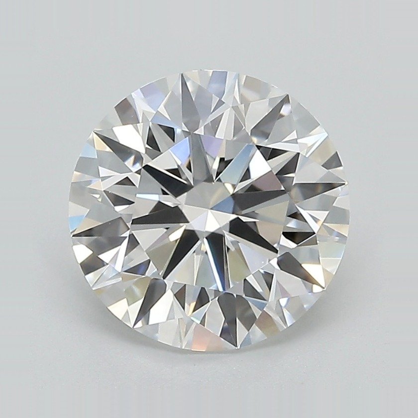 3.08ct D VVS2 Rare Carat Ideal Cut Round Lab Grown Diamond