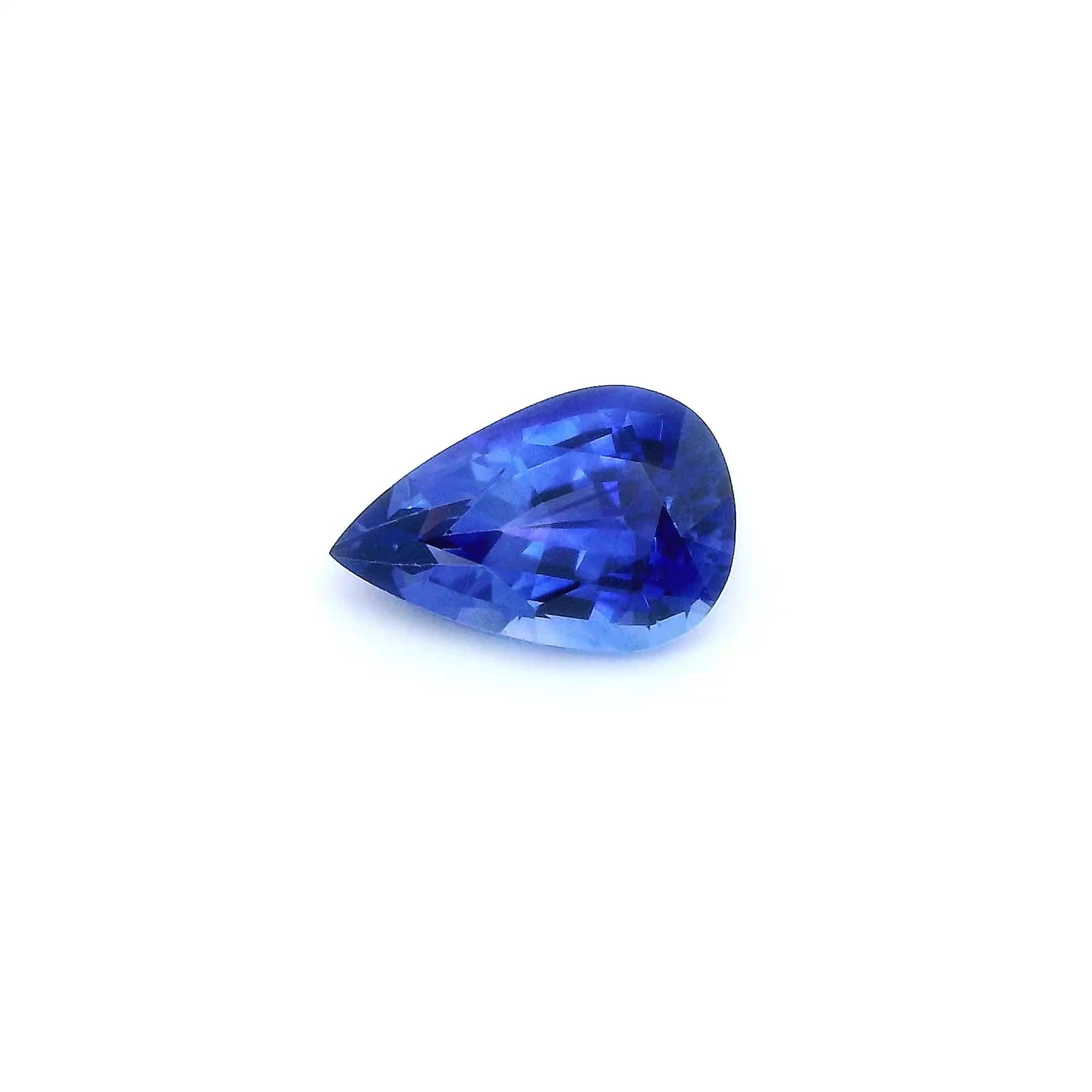 2.09 Carat Blue Pear Sapphire
